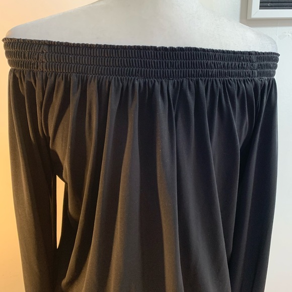 I.N.C. International Concepts Smocked Off The Shoulder Long Sleeve Top - Picture 9 of 10